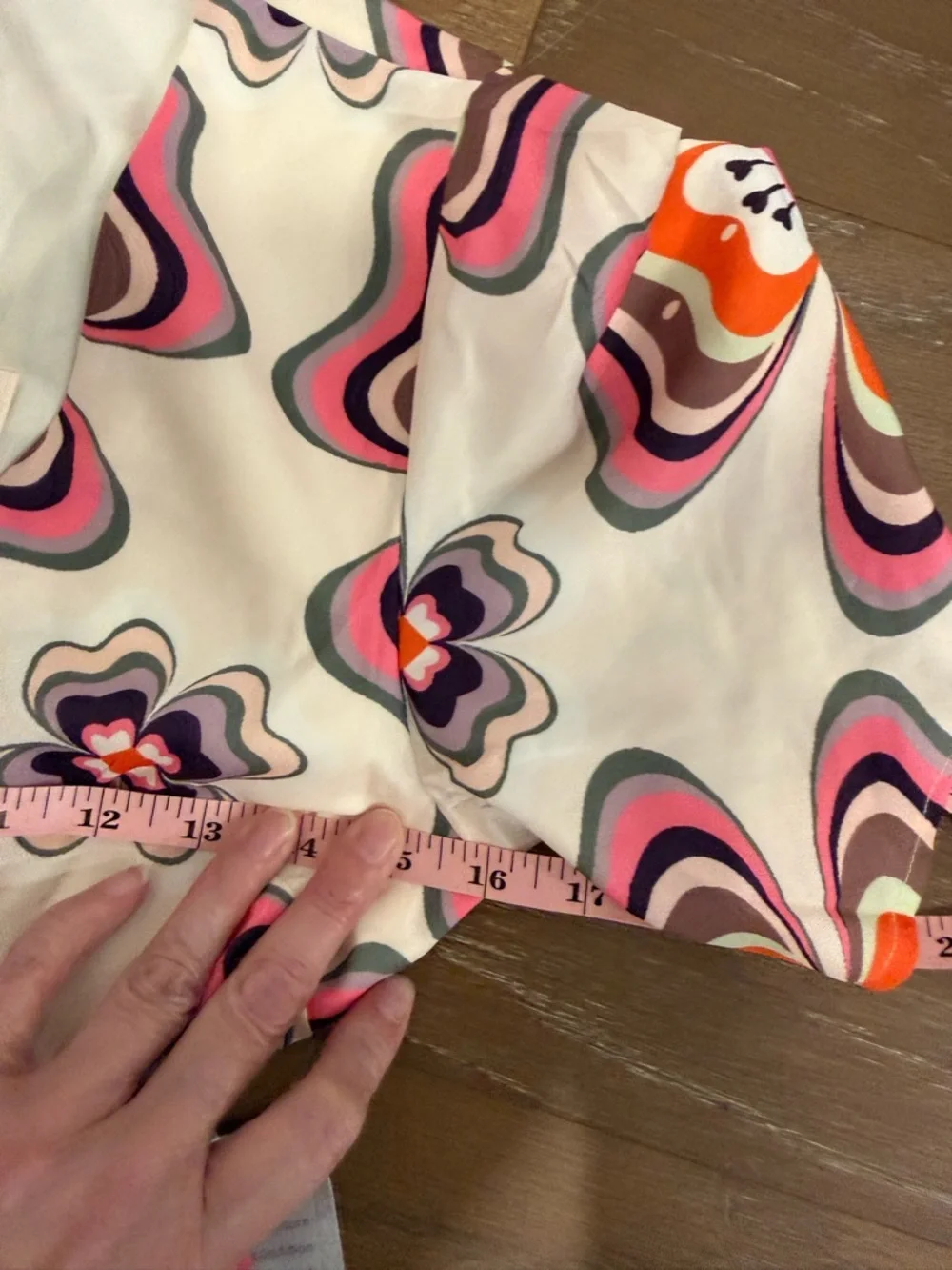 Ciebon Cream Floral Maxi Dress with Orange & Pink Accents - Picture 4 of 14